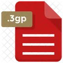 3 Gp File Paper Icon