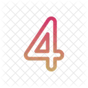 4 Number Numbers Icon
