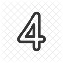 4 Four Number Icon