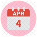 4 April 4 Date April 4 Icon