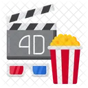 4 D Cinema 4 D Movie Cinema Icon