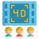 4 D Movie  Icon