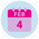 4 De Febrero 4 Fecha 4 De Febrero Icon