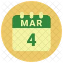 Marzo Fecha Calendario Icon