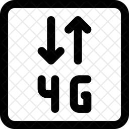 Transferência de dados 4G  Ícone