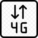 Transferencia de datos 4G  Icono