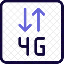 Transferencia de datos 4G  Icono