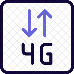 Transferencia de datos 4G  Icono