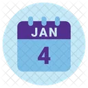 Januar Datum Kalender Symbol