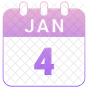 Janvier Date Calendrier Icon