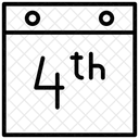 4 Juli Kalender Erinnerung Zeitplan Symbol