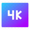 4 K Video 4 K Video Icono