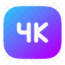 4 K Video 4 K Video Icono