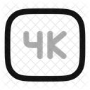 4 K Video 4 K Video Icono
