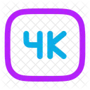4 K Video 4 K Video Icono