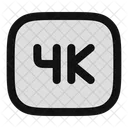 4 K Video 4 K Video Icono