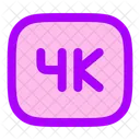4 K Video 4 K Video Icono