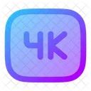 4 K Video 4 K Video Icono