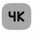 4 K Video 4 K Video Icono