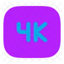 4 K Video 4 K Video Icono