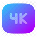 4 K Video 4 K Video Icono