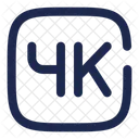 4 K Video Fondo Icono