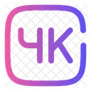 4 K Video Fondo Icono