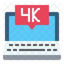 4 K Pixel High Definition Laptop Icon