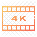 4 K Display 4 K Screen Quality Icon