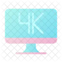 4 K Display 4 K Monitor 4 K Screen Symbol