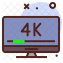 4 K Fernseher  Symbol