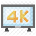 4 K Fernseher 4 K Display Monitor Symbol