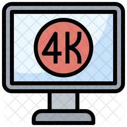 4 K Fernseher  Symbol