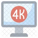 4 K Fernseher  Symbol