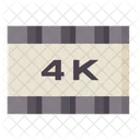 4 K Screen 4 K Display Quality Icon