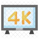 4 K Tv 4 K Display Monitor Symbol