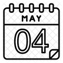 4 Mai Mai Kalendertag Symbol