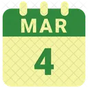 Mars Date Calendrier Icon