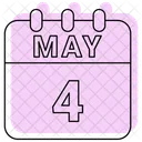 May Calendar Date Icon