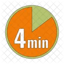 Timer 4 Min Period Time 4 Minute Countdown Icono