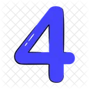 4 Number Number 4 Icon