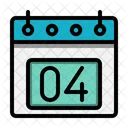 4 Datum Kalender Symbol