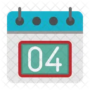 4 Datum Kalender Symbol