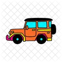 Vibrant Offroad Car Illustration Off Roader 4 X 4 Vehicle Icon