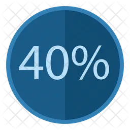 40 Percent Discount  Icon