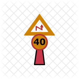 40 Speed Limit  Icon