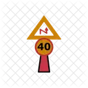40 Speed Limit  Icon