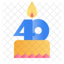 Cake Years 40 Icon