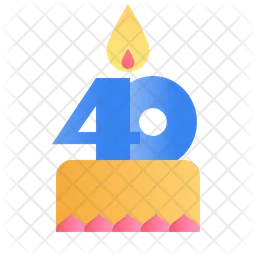 40 years Cake  Icon