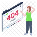 404 Error  Icon